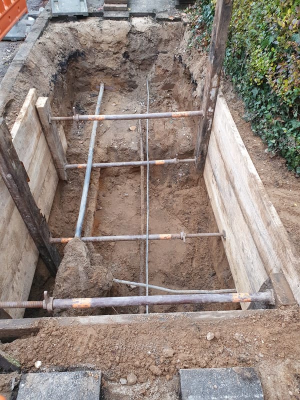 We’ve got a new hole in front of our house…